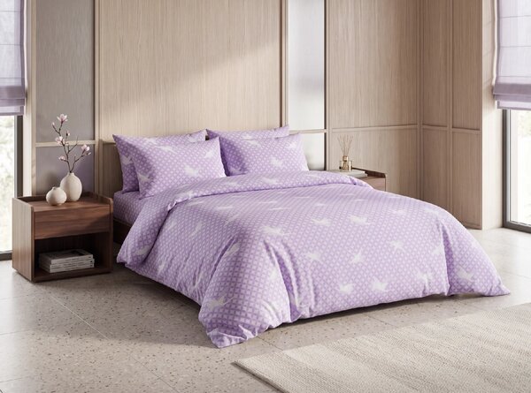 Pamučna posteljina LILAC MEADOW ljubičasta Dimenzije posteljine: 70 x 80 cm | 140 x 200 cm