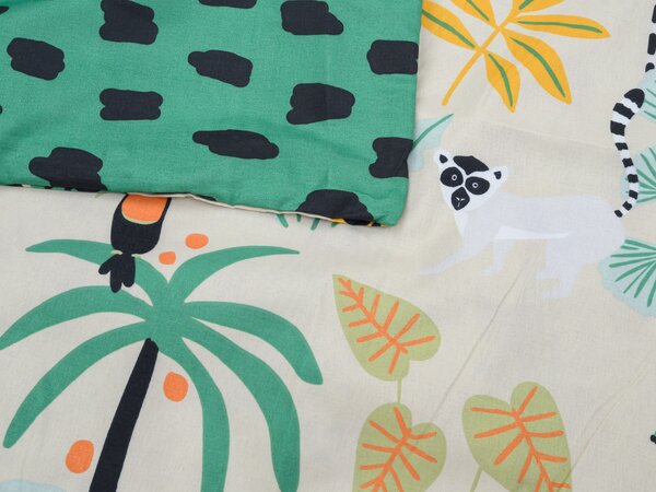 Dječja posteljina od mikrovlakana JUNGLE FRIENDS šarena Dimenzije posteljine: 70 x 90 cm | 140 x 200 cm
