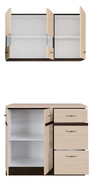 Modularan kuhinjski set Eli Light 118, 120cm, Laminirani iveral