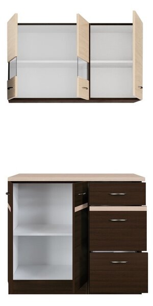 Modularan kuhinjski set Eli Dark 118, 120cm, Laminirani iveral