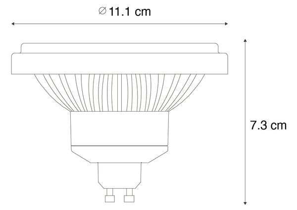 GU10 Prigušiva LED žarulja 111mm 10.5W 770LM 4000K