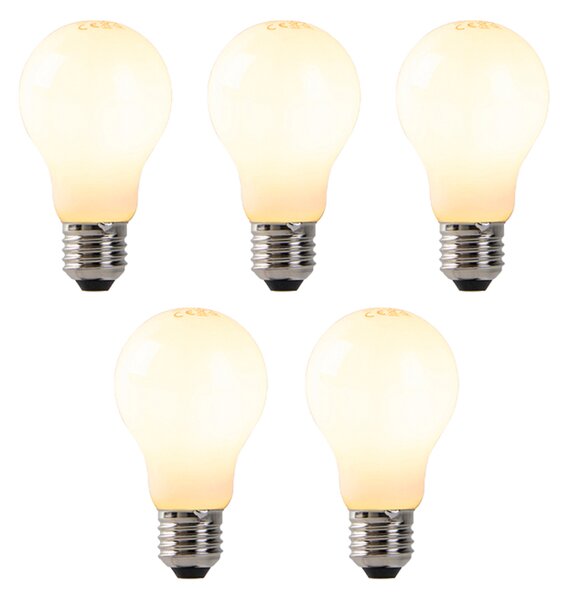 Set od 5 prigušivih LED žarulja opalno staklo 7W 806 lm 2200K
