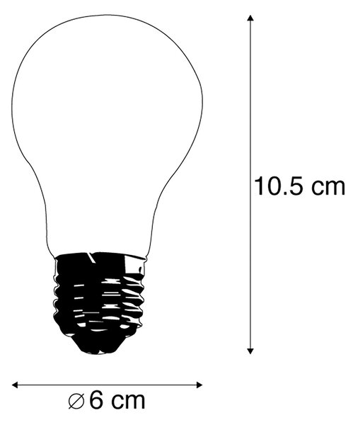 Set od 5 LED žarulja E27 A60 prozirne 6W 630lm 2200K