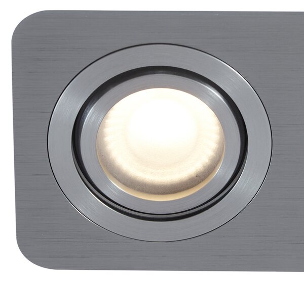Set od 6 zaobljenih ugradbenih reflektora metalne boje GU10 50 mm podesivi IP44 2-svjetla - Alberto