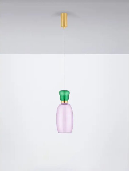 PLUMA VISILICA LED /3000K/9W/914Lm/ZLATNA JASPER & PURPLE NL9030544