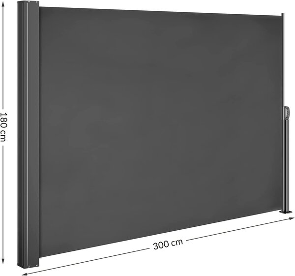 Bočna tenda NOSARA za terasu, 180x300 cm, antracit Casaria