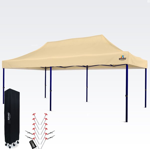Nepromočiva Party Šator 3x6m – Bezbrižna Proslava pod 16,5m² Krovom - bez 3 zida - Bež