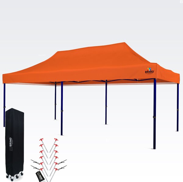 Nepromočiva Party Šator 3x6m – Bezbrižna Proslava pod 16,5m² Krovom - bez 3 zida - Narančasta