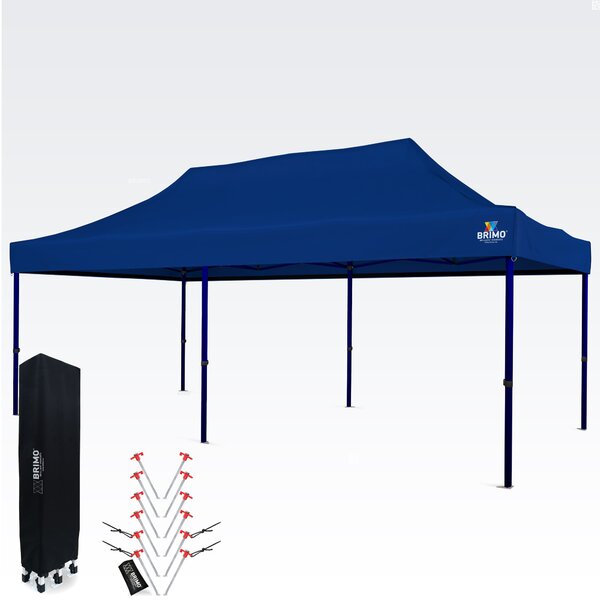 Nepromočiva Party Šator 3x6m – Bezbrižna Proslava pod 16,5m² Krovom - bez 3 zida - Plava