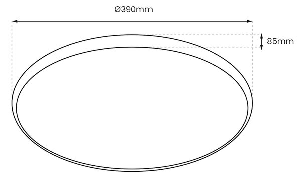 RINGO RGBW 36W stropna svjetiljka Ø390 mm