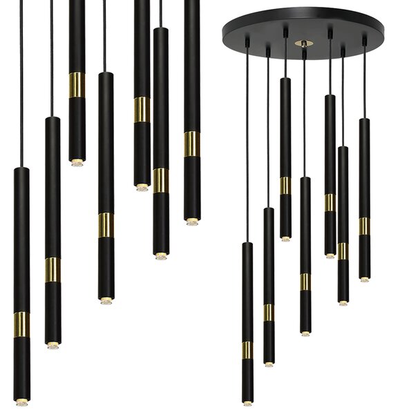 Lampa viseća MONZA BLACK/GOLD 7xG9 8W