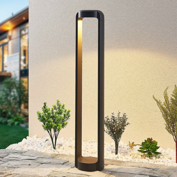 Lucande LED putna svjetiljka Habsa, 80 cm, antracit, metal, Crno, Metal