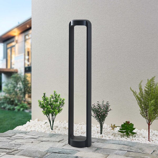 Lucande LED putna svjetiljka Habsa, 80 cm, antracit, metal, Crno, Metal