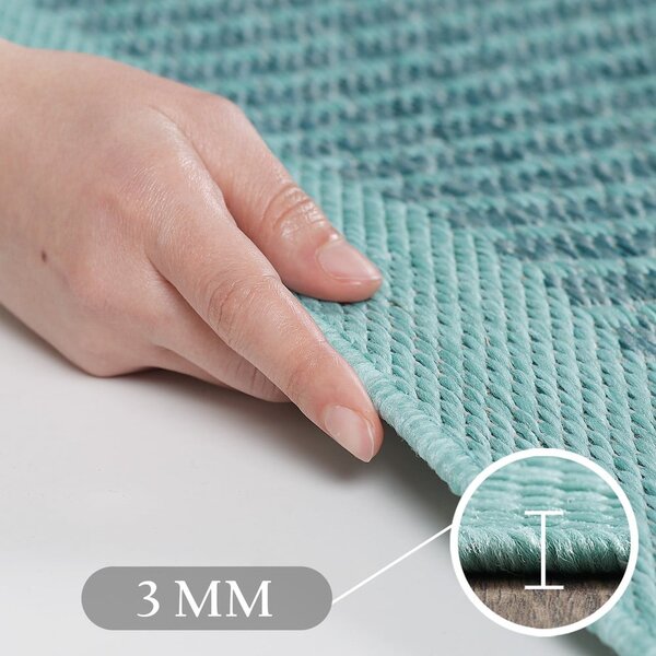 Plavi okrugao unutarnji i vanjski tepih ø 120 cm Giza 1410 – Ayyildiz Carpets