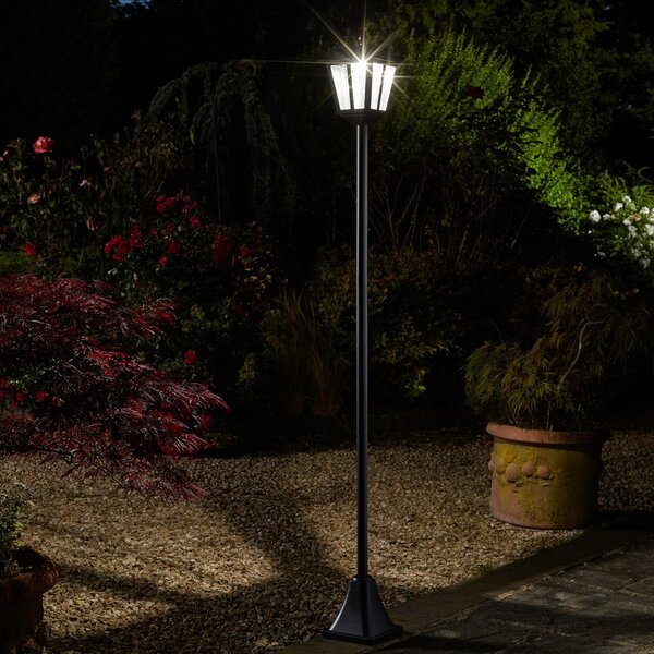 SMART GARDEN LED solarna svjetiljka za jarbol Whitehall 365, IP44, prigušiva, Crno, Metal, Solarna svjetla
