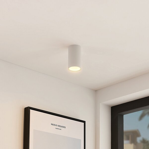 Arcchio Downlight Olivir, bijela, metal, Ø 6cm, GU10, IP44, prigušiva, Bijela, Područje hodnika, Aluminij