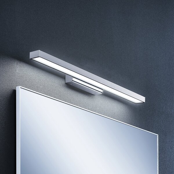 Lindby LED svjetiljka za ogledalo Alenia, 60 cm, krom, aluminij, IP44, Metalik, kupaonica, Metal