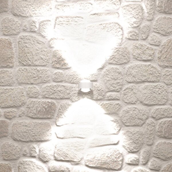 Top Light Puk Mini Wall LED 2x8W leće prozirne, mat bijele, prigušiva, Bijela, Dnevni boravak/blagovaonica, Metal