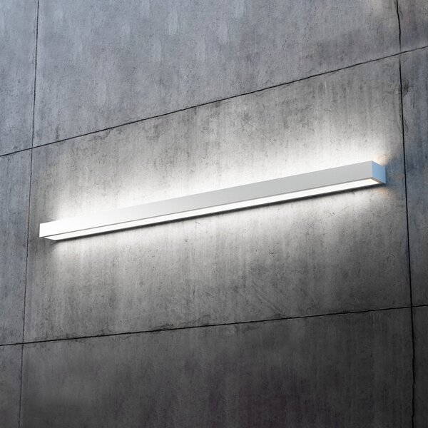 MCJ Mera LED zidna svjetiljka, širina 120 cm, aluminij, 4.000K, Metalik, Područje hodnika, Metal