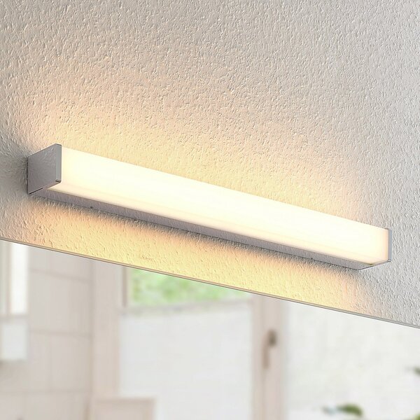 Lindby LED kupaonska svjetiljka Klea, 60 cm, krom, metal, IP44, Metalik, kupaonica, Metal