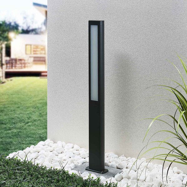Lucande LED putna svjetiljka Mhairi, kvadratna, antracit, 100 cm, Crno, Metal