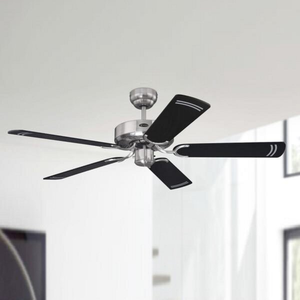 Westinghouse Cyclone ventilator u crnoj boji, Crno, Dnevni boravak/blagovaonica, Metal