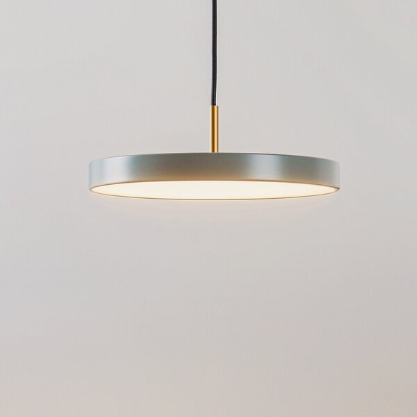 UMAGE LED viseća svjetiljka Asteria Mini, svijetlozelena/mesing, Ø 31 cm, prigušiva, Zelena, Dnevni boravak/blagovaonica, Metal