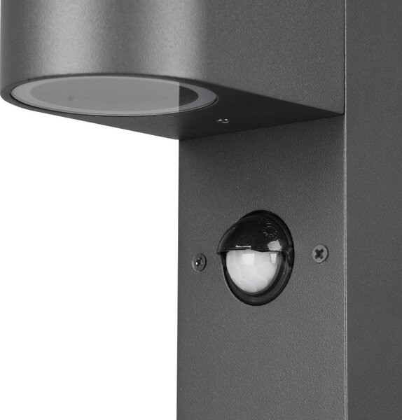 Trio Lighting Roya svjetlo za stazu, senzor pokreta, antracit, prigušiva, Crno, Metal