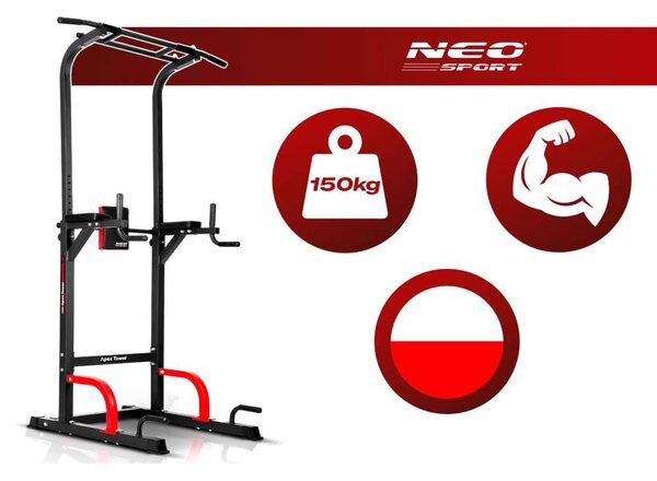 Samostojeći stalak za zgibove i dipse Neo-Sport Apex Tower