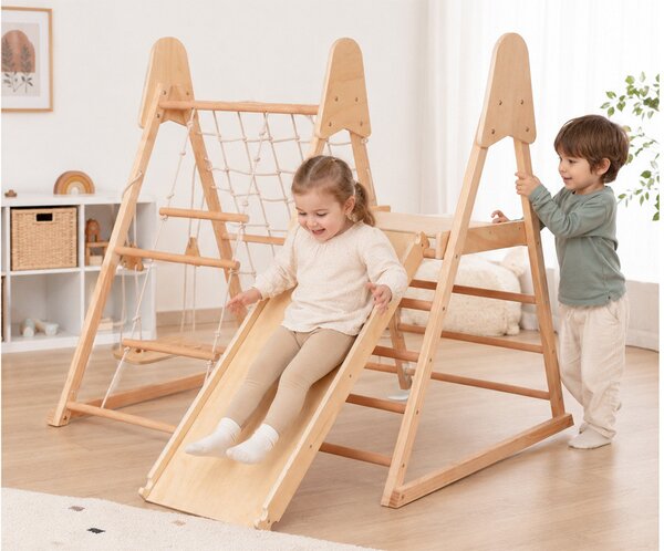 Montessori dječje igralište - Wooden story 4u1