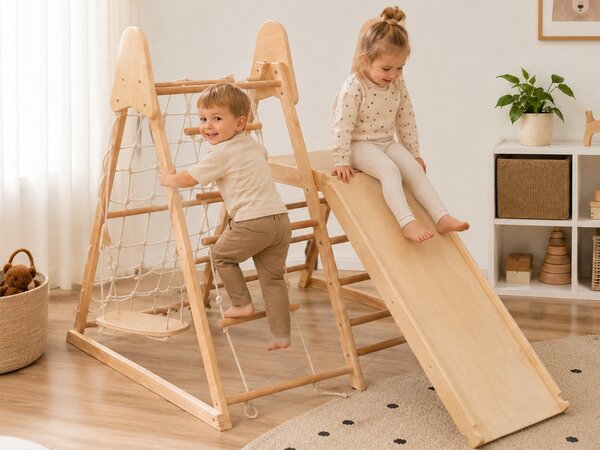 Montessori dječje igralište - Wooden story 4u1