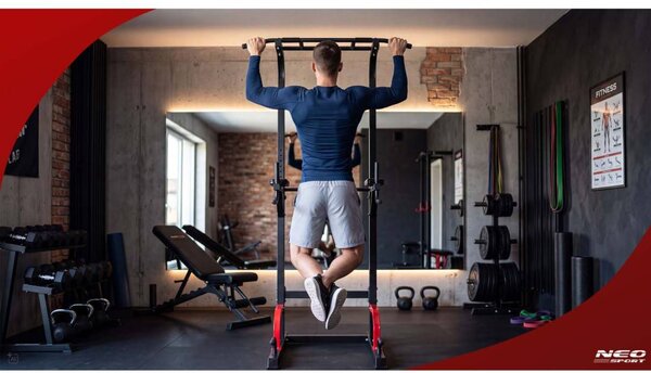 Samostojeći stalak za zgibove i dipse Neo-Sport Apex Tower