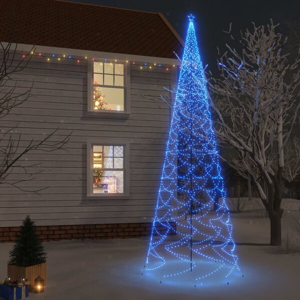VidaXL Božićno drvce sa šiljkom plavo s 3000 LED žarulja 800 cm