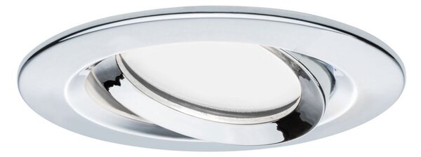 Paulmann Nova Plus Coin LED reflektor, set od 3, okrugli, krom, 2.700 K, IP65, prigušiva, Krom, Područje hodnika, Metal, Okrugla ugradna svjetla