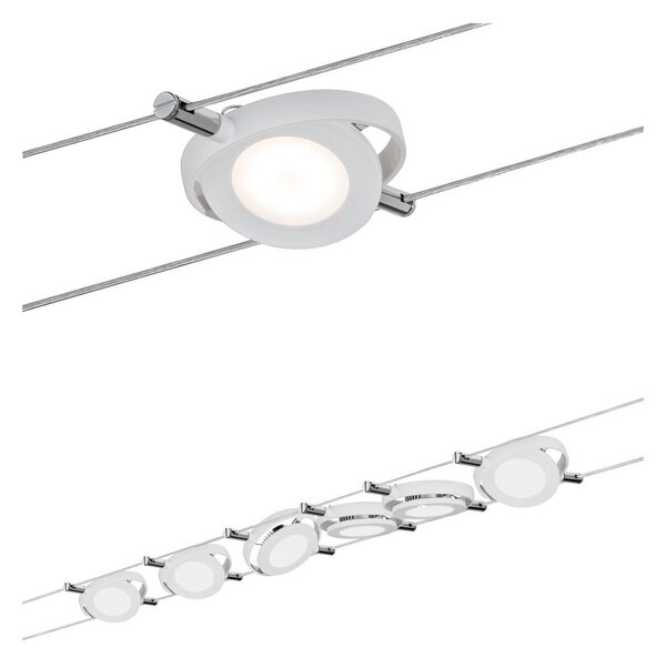 Paulmann RoundMac LED kabelski sustav, 6 svjetala, Metalik, Dnevni boravak/blagovaonica, Metal