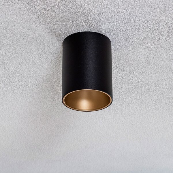 Nowodvorski Lighting Stropna svjetiljka Eye Tone, crna/zlatna, prigušiva, Crno, Dnevni boravak/blagovaonica, Metal