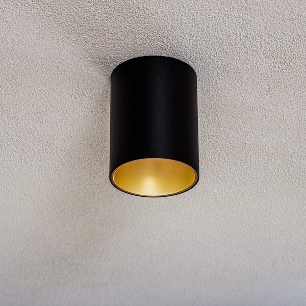 Nowodvorski Lighting Stropna svjetiljka Eye Tone, crna/zlatna, prigušiva, Crno, Dnevni boravak/blagovaonica, Metal