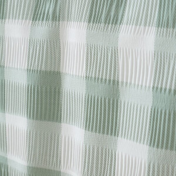 Zelena posteljina za krevet za jednu osobu 135x200 cm Seersucker Gingham Check – Catherine Lansfield