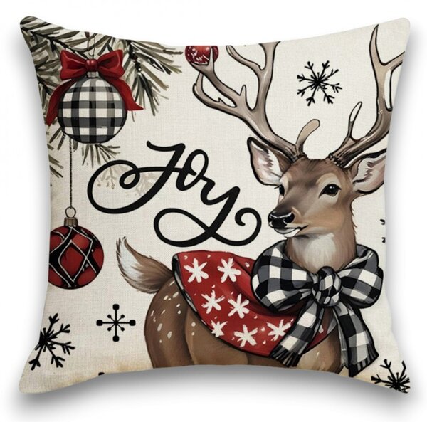 Božićna jastučnica DEER WISH 45x45 cm, bež