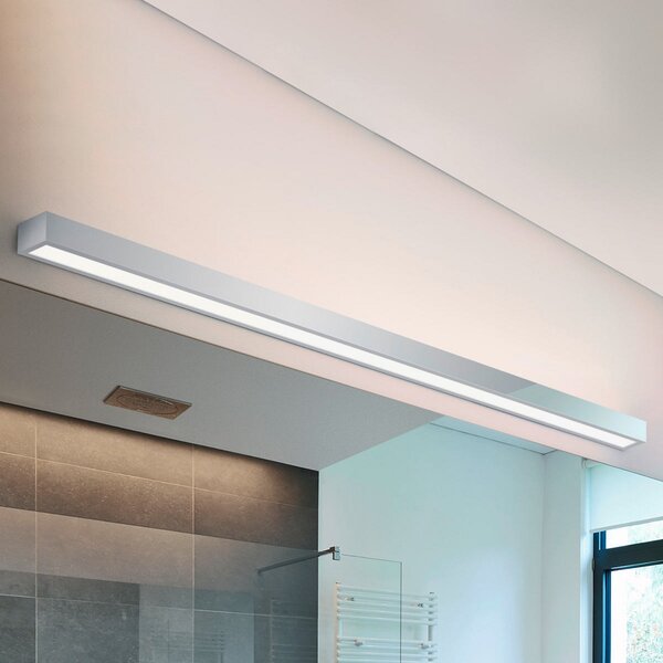 Helestra Theia LED svjetlo za ogledalo, kromirano 120 cm, Metalik, kupaonica, Metal