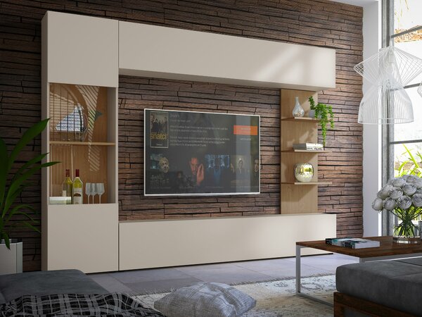 Dnevni boravak Comfivo 210, Kašmir, Hrast, 187x250x30cm