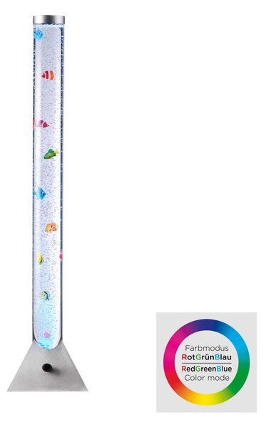 JUST LIGHT. GmbH Vodeni stup Ava sa LED diodama i ribicama, visina 120cm, Providna, Dnevni boravak/blagovaonica, Plastika