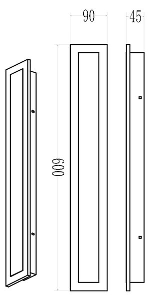 Zidna lampa Wow 20W 3CCT IP54 60cm