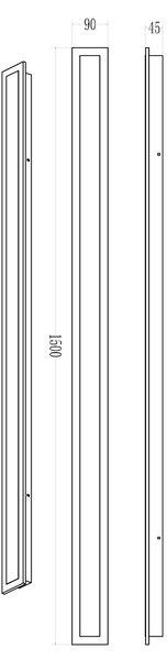 Zidna lampa Wow 30W 3CCT IP54 150cm