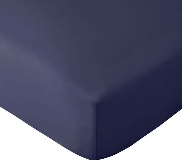 Tamno plava plahta s gumom od mikrovlakana 185x200 cm So Soft Easy Iron – Catherine Lansfield