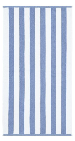 Bijeli/plavi pamučan ručnik 70x120 cm Stripe Jacquard – Bianca