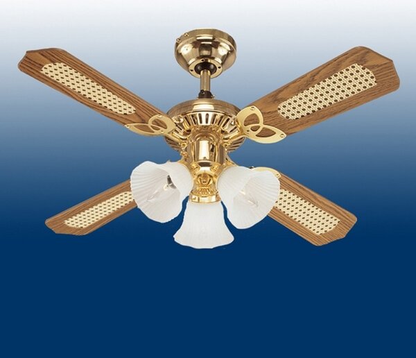 Westinghouse Stropni ventilator Princess Trio, drveni, tihi, Ø 105 cm, Drvo, Dnevni boravak/blagovaonica, Drvo