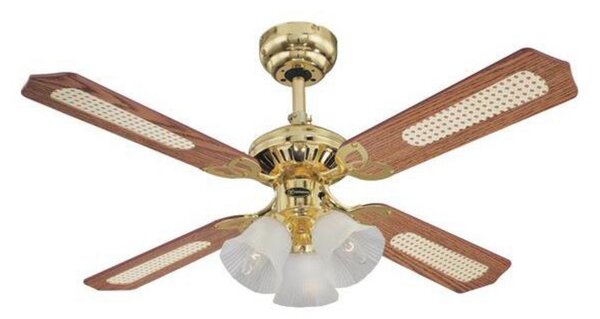 Westinghouse Stropni ventilator Princess Trio, drveni, tihi, Ø 105 cm, Drvo, Dnevni boravak/blagovaonica, Drvo