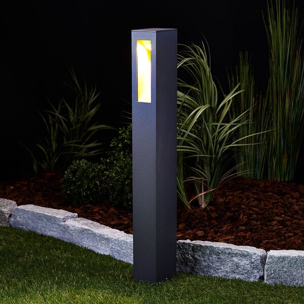 Lucande LED putna svjetiljka Jenke, 65 cm, antracit, aluminij, Crno, Metal