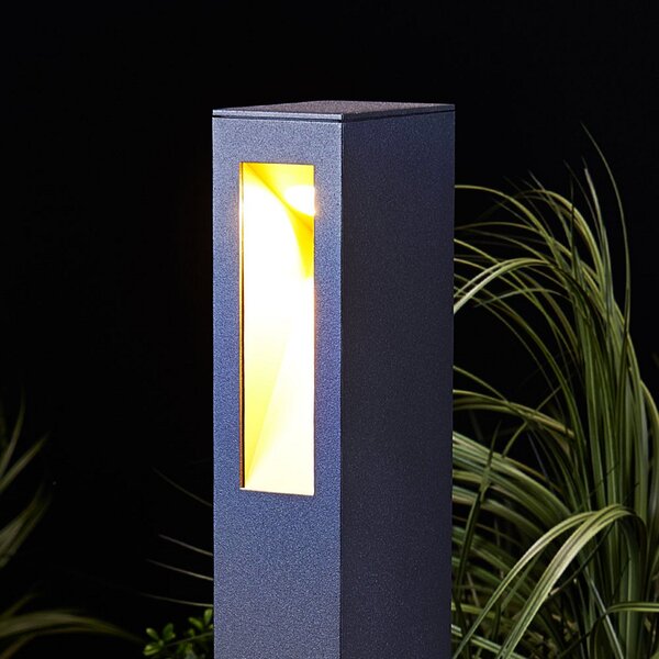 Lucande LED putna svjetiljka Jenke, 65 cm, antracit, aluminij, Crno, Metal